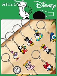 Disney 10个装 2D 扁平老鼠 PVC 钥匙扣，批发纪念品，礼品，2D 手提包挂件，汽车挂件 - 米奇 - 查看 6