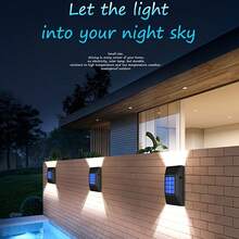 ✨2 Pack Solar Powered LED Step Lights, Waterproof Outdoor Deck Lights, Wireless Wall Mount Fence Lights For Patio Yard Stairs, Auto On/Off Dusk To Dawn Garden Lighting Decor - trắng - Xem 2