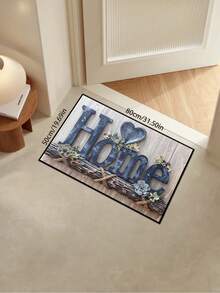 1 件欢迎信和心形印花门垫、图案地毯、圣诞家居装饰垫 - 花卉和格子地毯、适用于厨房和浴室装饰、卧室入口装饰垫、趣味印花垫、浴室地毯、最适合圣诞节、多房间垫（圣诞格子/贝壳/花环） - 彩色 - 查看 14