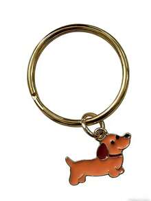 Llavero personalizado de perro salchicha, regalo para niños, llavero del Día de San Valentín, regalo de regreso a la escuela - perro salchicha amarillo - Ver 10