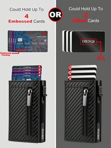 RFID Blocking Aluminum Leather Slim Wallet, Men's Credit Card Holder, Formal/Business Wallet, Recommended Valentine's Day Gift - Multicolor - View 4