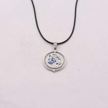 1 件奥术第 2 季艾克金克丝项链，动漫奥术粉丝旋转蓝色和粉色玫瑰花吊坠，角色扮演道具，女士/女孩礼物，情人节 - 彩色 - 查看 2