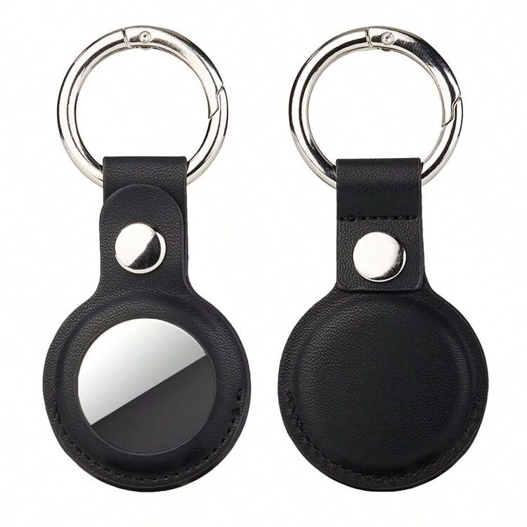 高级仿皮AirTag钥匙扣 - 保护套及追踪器保护壳，兼容苹果AirTags，汽车内饰配件，1个装 - A - 查看 10
