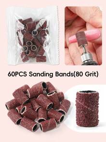 Bộ 60 đai mài móng điện PEACECOLOR, độ nhám #80 #150 #240, giúp mài móng nhanh chóng, phụ kiện máy mài móng điện chuyên nghiệp phù hợp cho người mới bắt đầu và các tiệm làm móng chuyên nghiệp, dụng cụ chăm sóc móng tại nhà và làm mịn da chân. - Nhiều màu - Xem 8
