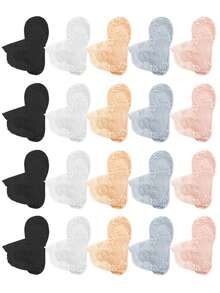 女士樱花图案蕾丝透气薄款时尚半透明网眼夏季低帮短袜 - 彩色 - 查看 8