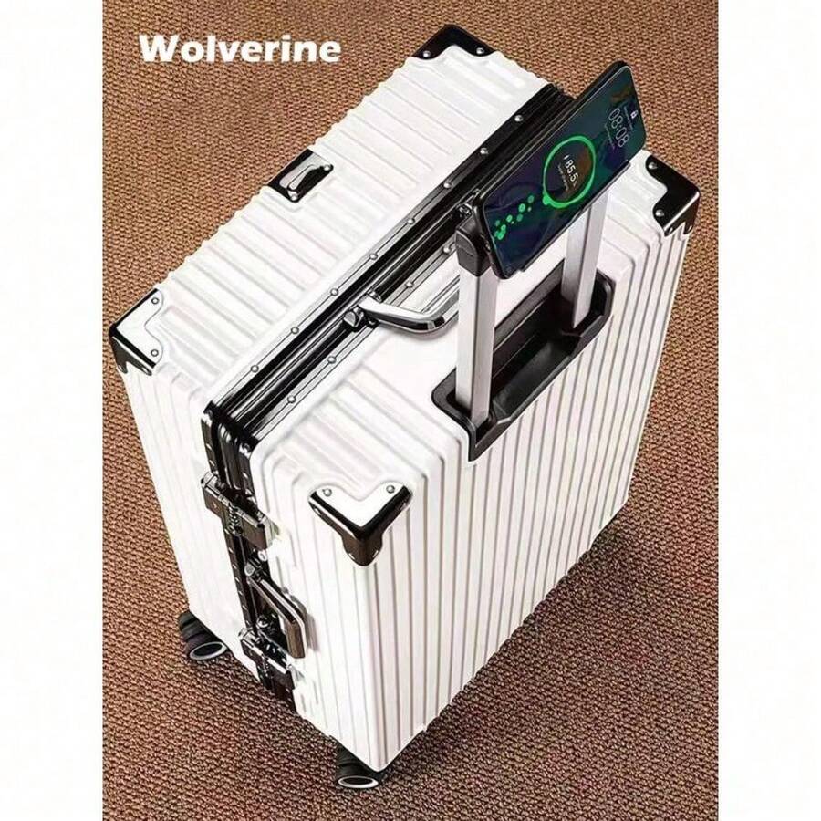 Lightweight 26 Inch Expandable Luggage - Hard Shell ABS Spinner TSA Lock Travel Suitcase - White - View 1