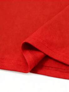 Women's Cotton Short Sleeve T-Shirt With "Dios Tiene Un Plan Que Lleva Tu Nombre" Glitter Print, Casual Crewneck Tee, S-5XL Sizes, Black Basic Top For Daily Wear,  Religious Graphic Tshirt - 紅色 - 查看 5