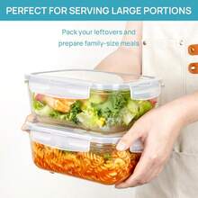 36-Piece Glass Food Storage Containers (18 Glass Bowls + 18 Lids) With Upgraded Snap Locking Lids – Airtight Lunch Containers, Suitable For Microwave/Oven/Refrigerator/Dishwasher (Black) - 黑色 - 查看 5