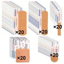 100/200pcs Mixed Size Waterproof Breathable Adhesive Finger Bandages, Suitable For First Aid Wound Care, Abrasions, Blisters, Can Be Placed In First Aid Kits - Multicolor - View 6