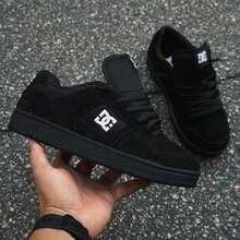 DC Men's Casual Sneakers In Black And White | Skate Style, Comfortable And Versatile - màu đen - Xem 4