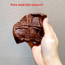 1个方形4件装挤压减压玩具，柔软Q弹指尖玩具，史迪奇图案，旅行玩具，课堂指尖玩具，迷你洗澡玩具，生日、复活节、圣诞节、万圣节完美礼物，文具 - 彩色 - 查看 5