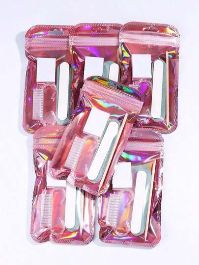 5-Piece Manicure Set, Double-Sided Nail File, Wooden Cuticle Pusher, Nail Cleaning Tool, Nail Stick, Nail Brush, Manicure Prep Set, Manicurist Accessories, Mini Nail Polisher, Push-On Manicure Prep Set, Nail Polisher, Nail Polishing Starter Set For Salons And Home Use