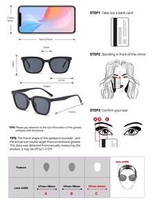 3副复古黑色长方形太阳镜，经典塑料时尚眼镜，夏季度假、海滩、驾驶、日常佩戴必备 - 黑色 - 查看 5