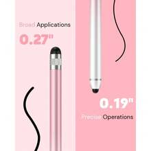 Tip Capacitive Stylus Pen For Touchscreen Devices  IPad Android Tablets  Smartphones Computers 2 Pack Pink Purple - 1 - View 3