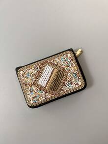 大容量多功能卡包钱包，波西米亚风格设计，包含摇钱树、孔雀眼和叶子图案，创意礼品之选，适合送给自己或朋友。女士卡包、迷你钱包、小钱包、手提包，女士钱包。 - 彩色 - 查看 15