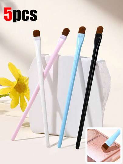 5/1支眼部化妆刷，刷头柔软，长度可调节，单头眼影工具，眼部美妆工具，适用于眼部遮瑕、晕染眼妆、高拱眼线和眼部细节描绘，小巧的化妆刷，眼部化妆工具。