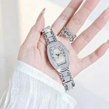 1 Piece Of Fashionable And Gorgeous Women's Watch, Light Luxury Stainless Steel Strap, Suitable For Daily Party And Business Wear, And A Gift For Holidays And Anniversaries - Silver - View 6