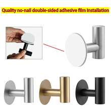 Rustproof Stainless Steel Wall Hooks - Easy-Install, Adhesive, Heavy-Duty Hooks For Hanging Coats, Hats, Towels, Robes - Ideal For Bathroom, Kitchen, And Bedroom Use, Contemporary Style, Easy Installation Hooks | Durable Wall Hooks, Towel Rack - A - View 3