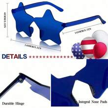 10pcs-Candy Coloured Heathered Glasses With Pentagram Sliced Metal Embellishments Are The Perfect Eyewear Choice For Summer Beach Days, Holiday Parties And Outdoor Activities!, Back To School Valentine Day - 彩色 - 查看 4