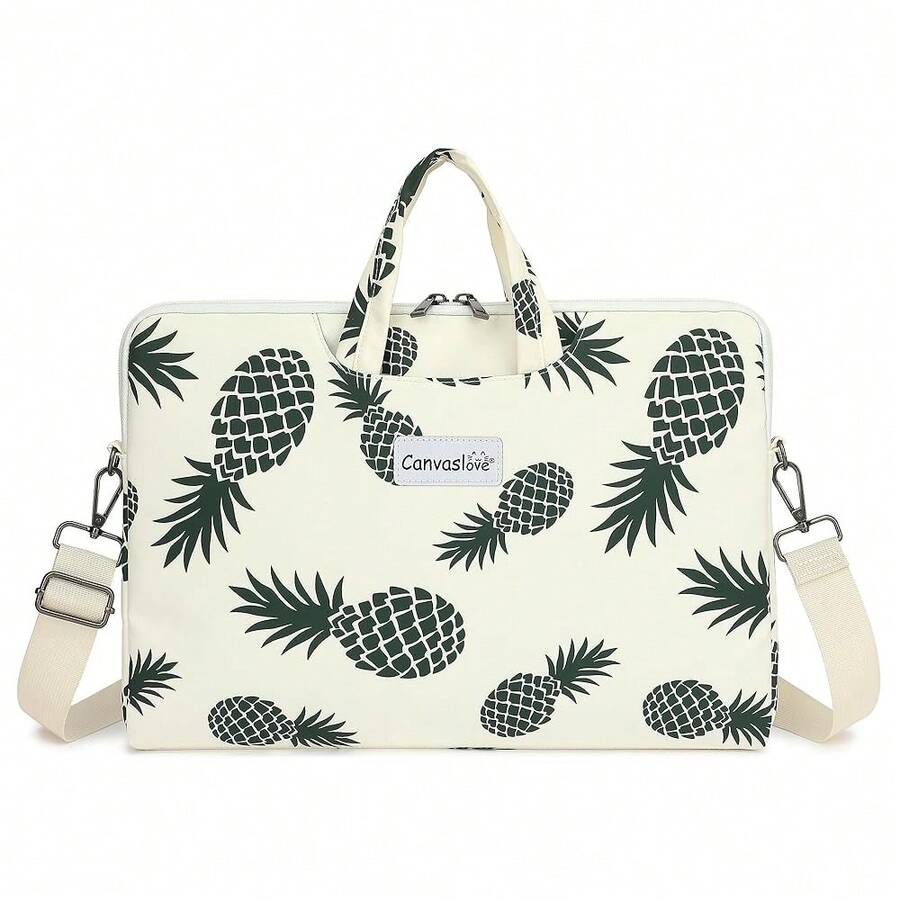 Canvaslove Water Resistant Laptop Shoulder Sleeve Case Bag For MacBook Pro 16 Inch And 15.6 Inch And 16 Inch Laptop (Pinefor Apple) - Pineapple - View 1