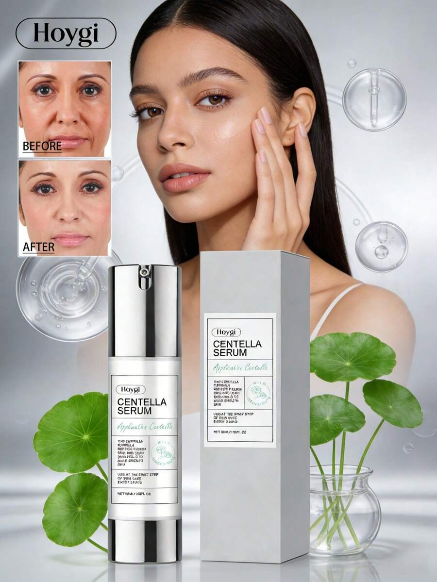 Hoygi 50ml Sérum de Centella Asiática - Reafirmante, reduce las líneas finas, atenúa las manchas, ilumina y uniforma el tono de la piel, calmante, nutritivo, reparador, fortalece la barrera cutánea, mejora la resistencia, esencia para el cuidado de la piel