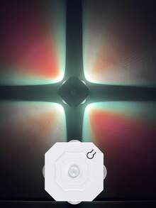 1pc ABS Material, USB Rechargeable (Built-In 3.7V-400mAh Battery), Motion Sensor RGB 7-Color Gradient 4-Head Wall Washer Light, With 3-Level Adjustable Switch, Available In 1pc/2pcs/4pcs Set, Suitable For Bedside, Backdrop, Living Room, Bedroom, Holiday Party Decoration - one-size - View 13