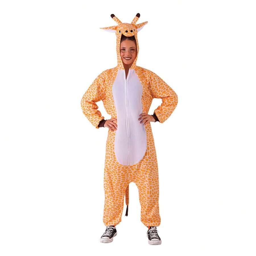 Rubies Adult Giraffe Costume - Original And Fun Design - Giraffe Costume - Perfect For Parties And Carnival - Easy To Put On And Take Off - Comfortable And Lightweight Fabric - Multicolor - View 1