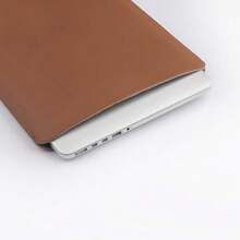 Laptop Sleeve 15 Inch Precisely Compatible With MacBook Air 15\ M4 2025 A3241 & M3 2024 A3114 & M2 2023 A2941, Faux Leather Cover Case, Brown - 棕色 - 查看 6