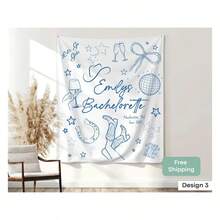 Disco Cowgirls Bachelorette Tapestry Country Western Bachelorette Party Banner Decor Last Rodeo Let's Go Girls Weekend Backdrop Beach - 1PC - 查看 4