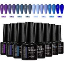MEET ACROSS 8PCS/Set Gel Nail Polish Set Summer Nail Supplies Nude Pink Blue Red Blue Gel Polish Set Semi Permanent Nail Polish Nail Glue Soak Off UV LED Nail Art Gel Varnish Most Polular Colors Gel Nail Kit Manicure Kit Nail Art DIY Home Salon Gift For Women Nails - Nhiều màu - Xem 22