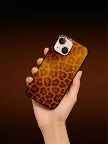 Cheetah,Leopard Print 1pc Amber Leopard Print Liquid Matte Anti-Drop Phone Case Compatible With IPhone 13/11/17/16/14/15/15pro/15 Plus/15 Promax/7plus/8plus/X/Xs Max/Xr/11pro/12pro/13pro/14pro/12mini/13mini/11promax/12promax/13promax/14promax/14plus/17pro/17Air/6/6s Plus/7/8/16Pro/16plus/16promax/Se2/17promax & Galaxy A54/A14/A12/A13/A15/A32/A33/A24/A52S/S20/S21/S22/S23/S24/S23Plus/S24ultra/S25/A15/A33/A23 - Black - View 5