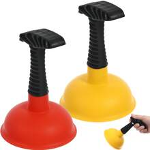 2个装 - 强力吸盘式马桶搋子，3秒快速疏通马桶 - 浴室水槽厨房管道堵塞清除器手持式搋子 - 管道疏通神器 - 查看 8