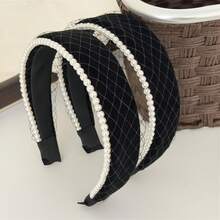 قطعة واحدة/قطعتان شريط رأس بطبعة زهرية بوهيمية عتيقة أنيقة حلوة مطرزة بالدانتيل والخرز الزائف واسع الحافة للبنات، قطعة رأس موضة للاستخدام اليومي والسفر والعطلات وتصوير الصور، شريط شعر من البوليستر - متعدد الألوان - مشاهدة 6