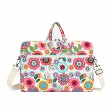 Canvaslove Water Resistant Laptop Shoulder Sleeve Case Bag For MacBook Pro 16 Inch And 15.6 Inch And 16 Inch Laptop (Red Flower) - RedFlower - View 7