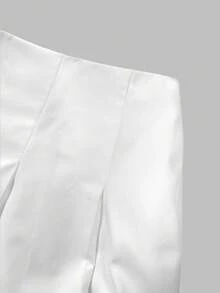 Chân váy dài xòe thanh lịch dành cho nữ, chất liệu vải dệt kim không co giãn, thích hợp cho các bữa tiệc mùa xuân, màu trắng. - trắng - Xem 10