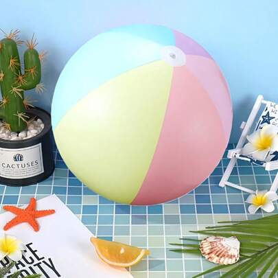 充气沙滩球、水上球、高颜值PVC充气球。浅色PVC充气球，专为派对氛围装饰、草坪派对、沙滩游泳和水上游戏而设计。
