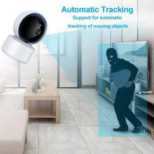 Tuya 1080P WiFi Smart Security Camera - 360° Pan-Tilt, Motion Detection, Two-Way Audio, Night Vision, Supports TCP/IP & ONVIF Protocols - White - View 5
