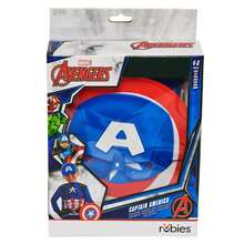 KIWI Déguisement Captain America pour enfants - Costume sous licence officielle - Authentique costume de super-héros - Idéal pour les fêtes et le carnaval - Facile à enfiler et à retirer, tissu confortable et léger - Multicolore - Voir 5