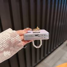 1pc Women's Crocodile Texture Butterfly Ring Bracelet Foldable Protective Phone Case Compatible With Galaxy Z Flip7, Shock-Resistant, Lightweight, Suitable For Galaxy Z Flip7 FE, Galaxy Z Flip6, Galaxy Z Flip5 - Multicolor - View 11