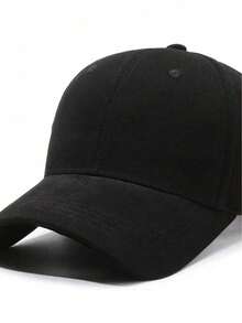 (Random Stitch Count On Brim)1 Piece Oversized Big Head Solid Color Baseball Cap Unisex Breathable UV Protection Adjustable Trucker Hat For Fishing - Multicolor - View 10