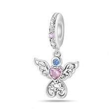 1 Piece Silver Plated Romantic Classical Series-Guardian Angel Romantic Classical Butterfly Guardian Flower Key Patron Saint Cross Moonlight Love Bead Pendant Suitable For Original Snake Bracelet Necklace Bracelet Beading DIY Jewelry Making Luxury Girlfriend Gift - Multicolor - View 14