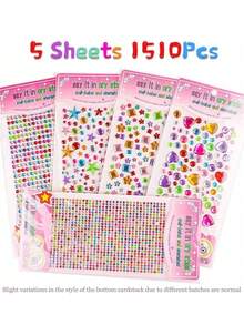 10 Sheets 4100pcs Hair Gems Stickers, Colorful Acrylic Shiny Pearl Rhinestone Self-Adhesive Stickers, Women Girls Festival Party COS Hairstyle Decoration Tools, Gem Stickers For Crafts, Self Adhesive Gemstones Pearl Jewels Stickers, Stick On Gems Pearls For Hair, Bling Rhinestone Stickers For Decoration, Music Festival/Concert/Carnival Costume Accessories, Holiday Gifts For Women Girls Beauty Home Hair Accessories - Multicolor - View 12