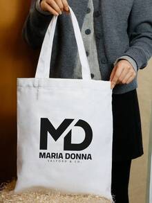 定制Logo帆布手提袋，日常实用，可个性化定制文字或图片设计的帆布手提袋，时尚购物旅行两相宜，母亲节和生日的理想礼物，彰显品牌个性，可定制的日常必备单品 - 風格B - 查看 5