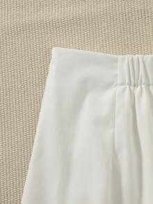 AuroraSilk Women's Elastic Waist Mini Skirt, Suitable For Spring, Summer And Autumn - White - View 6