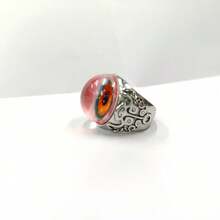 1pc Exquisite Women's Open Ring, Exaggerated Realistic Blood Red Eyeball Design Open Ring, Bold Vintage Ring, Jewelry Women, Western Jewelry - 眼球設計戒指 - 查看 5
