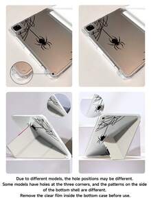 Halloween Spider Tablet Case, Dual-Sided Acrylic Transparent Crystal Backboard Shockproof Sleep/Wake Tablet Case, Compatible With IPad/Tablet,Compatible With IPad 10th Generation, IPad 10.2/Mini6/Mini7/9.7inch, Tablet Case Compatible With Samsung Galaxy Tab A9 Plus,Great Holiday Gift,Fashionable And Simple Pattern. - Multicolor - View 10