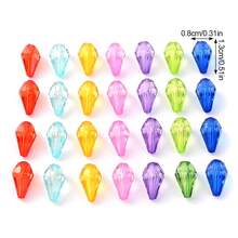 200pcs 13mm Teardrop Shiny Acrylic Beads, Suitable For DIY Bracelets, Necklaces, Keychains, Earrings And Crafts - water drop - View 5