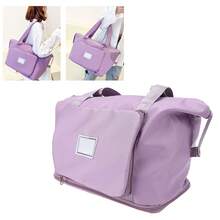 Bolsa de almacenamiento de viaje, tela Oxford impermeable portátil de gran capacidad para transporte de viajes de negocios - Púrpura malva - Ver 1