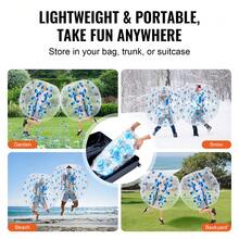 Inflatable Bumper Ball 1-Pack, 4FT/1.2M Body Sumo Zorb Balls For Teen & Adult, 0.8mm Thick PVC Human Hamster Bubble Balls For Outdoor Team Gaming Play, Bumper Bopper Toys For Garden, Yard, Park,Pool Toys Suitable For Pool Games,Pool Party - Blue - View 6