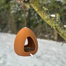 简约风格喂鸟器，现代悬挂式/桌面式野生鸟类喂食站，简约设计野生鸟类种子喂食器，适用于花园、庭院、阳台、家居装饰 - 彩色 - 查看 10